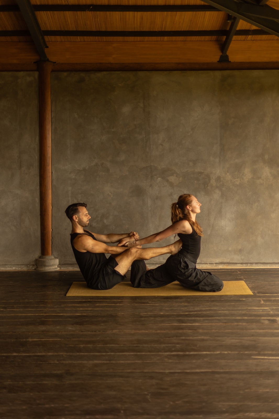 Partner restorative practice — supported counterbalance in session