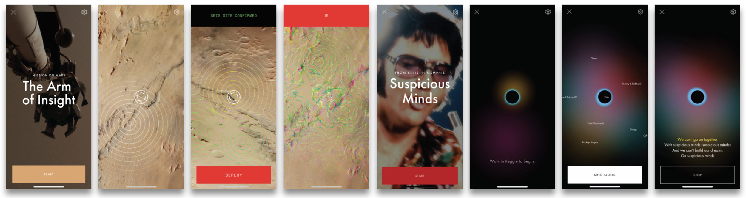 Traverse app experience selection screen